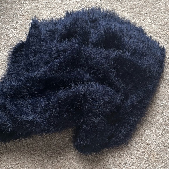 NWT Chaser Navy Blue Fuzzy Sweater, Size L - Picture 3 of 4